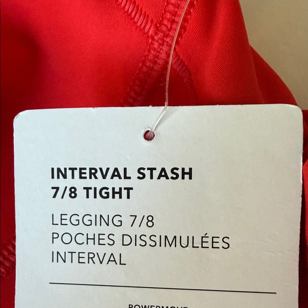 Athleta Red High-Waist Active Leggings - Picture 3 of 3